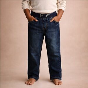 Carter’s Boys 3T Dark Wash Pull-On Denim Jeans Elastic Waist Toddler